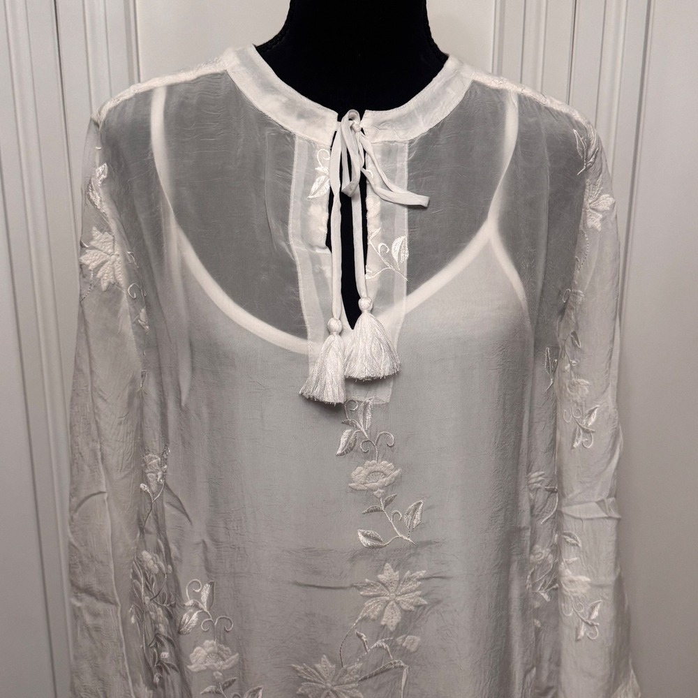 Johnny Was White Ankah Dress Slip C33625-9 XL - Picture 5 of 9